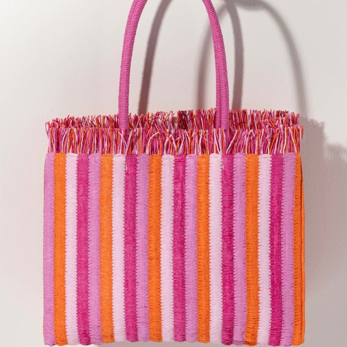 St Tropez pink and orange bag