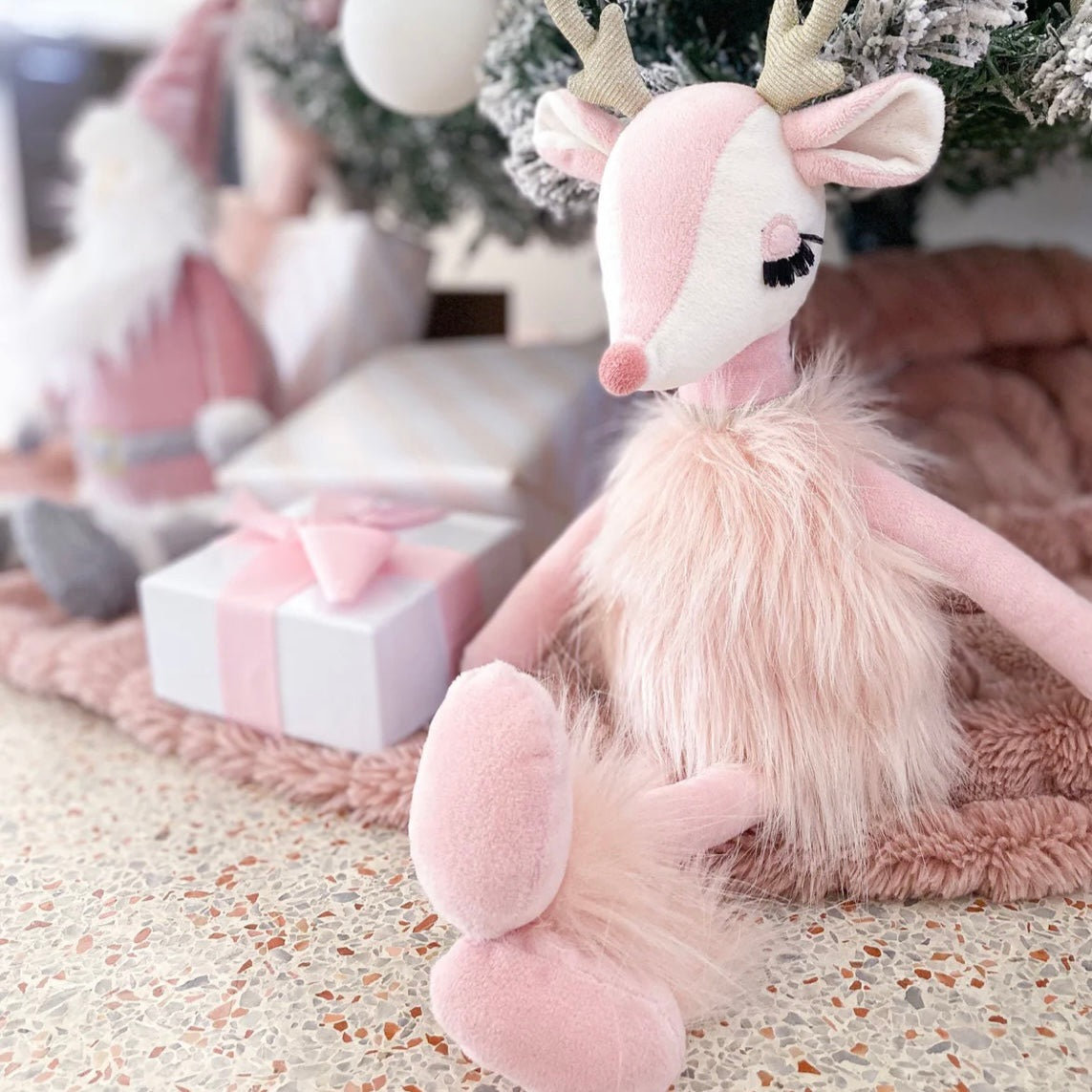 Pink Christmas Reindeer 