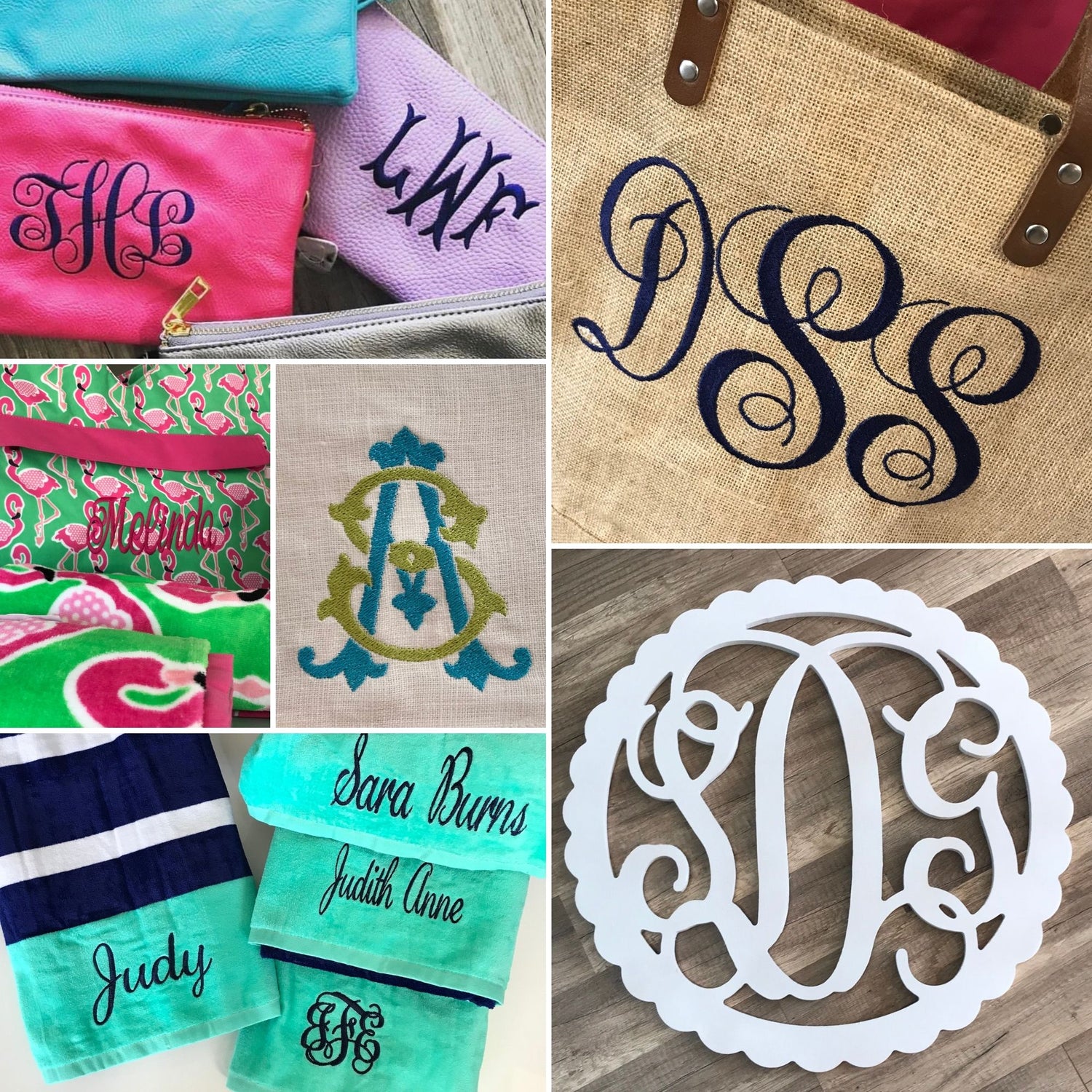 Charmed Beauty & Gifts has Monograms and Personalized gifts by the dozen. Bring your own item to be monogrammed or buy one of ours. Fast Monogramming available. 