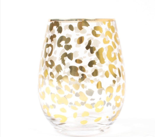 Leopard Wine Glass