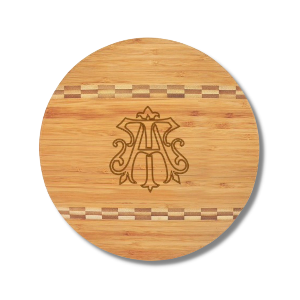 Chic Monogram Round Cutting Board