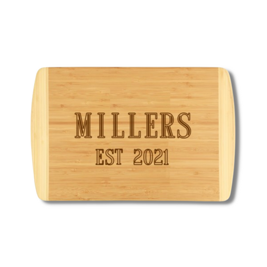 EST. Year Two-Tone Cutting Board