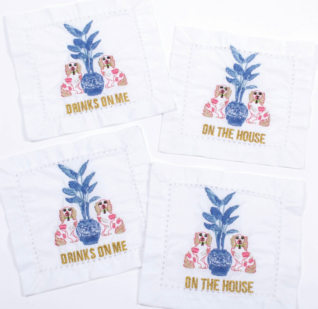 Staffordshire Chinoserie Cocktail Napkins 
