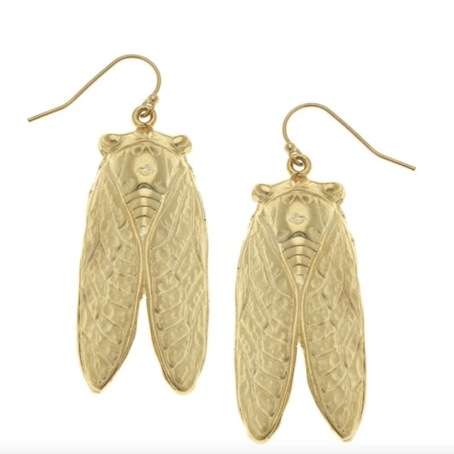Susan Shaw Gold Cicada Earrings